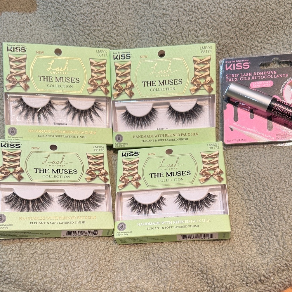Kiss The Muses Collection Faux Silk Lashes with Adhesive - new!